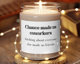 Chance Made Us Coworkers Candle, Christmas Gifts for Work Bestie, Gifts for Coworkers, Work Friends Gift, Secret Santa Gift for Office Party