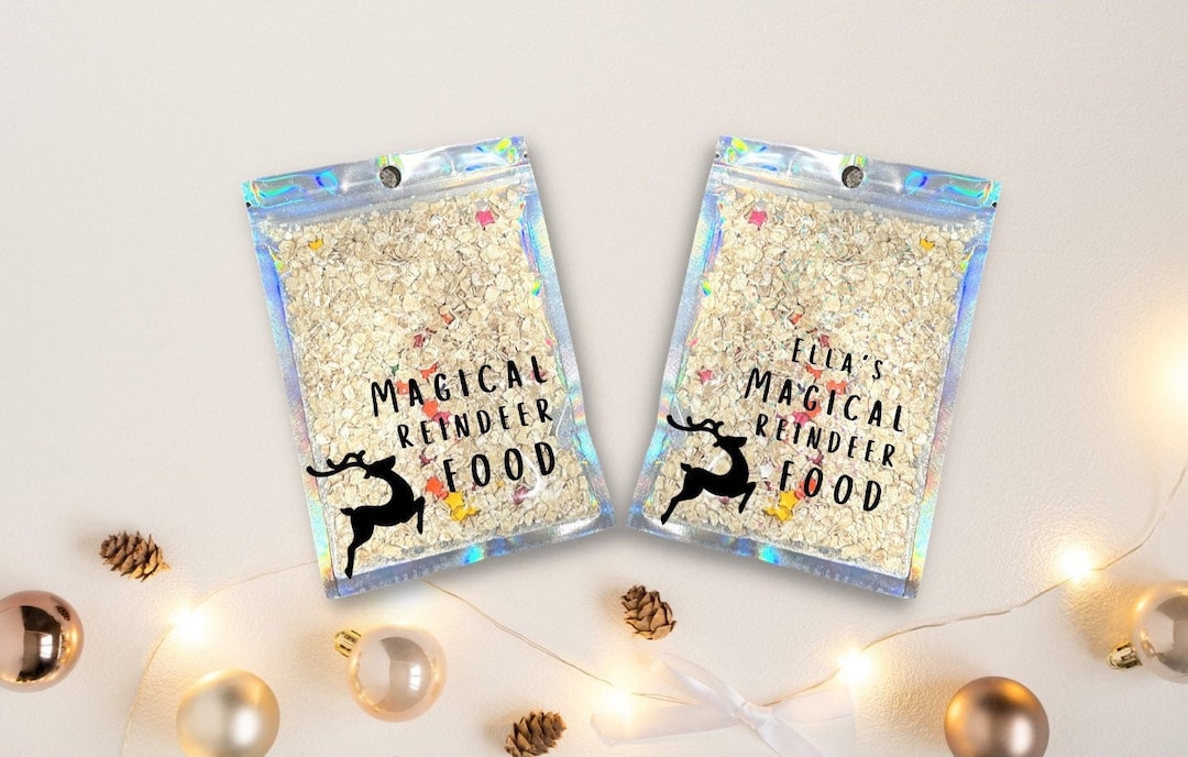 Personalized Reindeer Food Bag Christmas Treat Bag Holiday Etsy