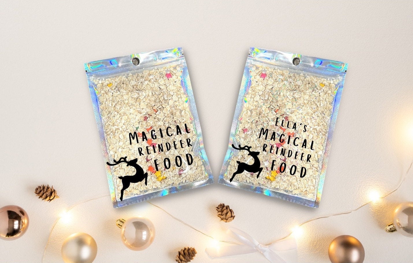 Personalized Reindeer Food Bag Christmas Treat Bag Holiday Etsy