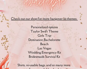 Taylor Swift Theme Bachelorette Party, Hangover Kit, Oh Shit Kit, Recovery  Kit, Hangover Bag, Oh Shit Kit Bag, Hangover Kit Bag, Party Favor 