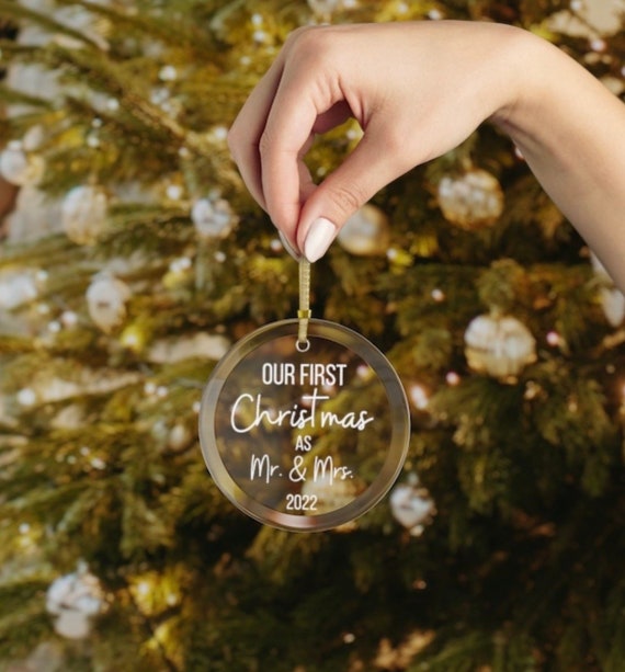 Just married 2022 christmas ornament Clearance