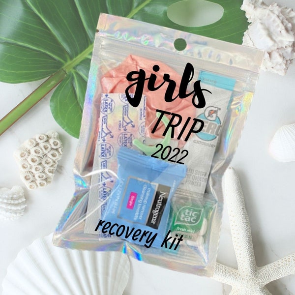 Girls Trip, Party Favor, Hangover Kit, Beach Trip, Recovery Kit, Assembled Hangover Bag, Oh Shit Kit, Hangover Kit Bag, Girls Trip Gift, Kit