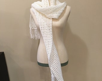 Crochet light weight glitter scarf