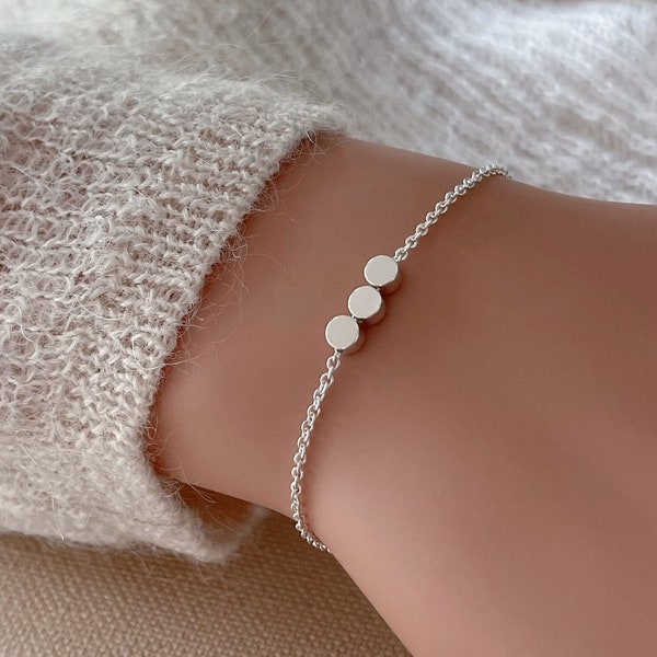 Three Best Friends Sisters of 3 Bracelets Mother Daughters Bracelets Friendship Gift Bracelet Necklace Gold Silver Dots Best Friends Gifts