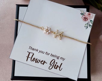 Personalized flower girl gift for flower girl necklace Toddler flower girl gift Little girl gift Flower girl gift Bridesmaids Necklaces