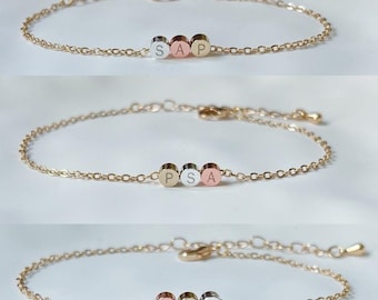 Personalized Best Friends Sisters Bracelet Necklace Gift, Minimalist Dots Bracelet, Mother Daughter Family Gift, Friendship Christmas Gift