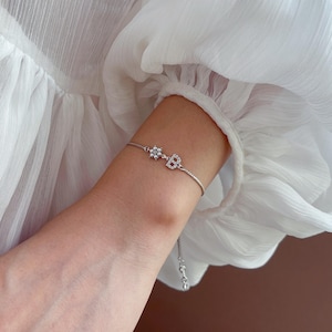 Flower Girl Gift Flower Girl Bracelet Gifts for Flower Girl Personalized Wedding Flower Girl Jewelry Gift for Toddler Girl Little Girl Gift image 5