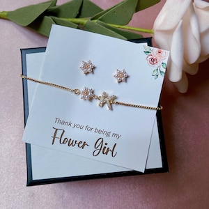 Personalized toddler flower girl bracelet, Flower Girl Gift, little girl gifts, Flower Girl Initial Bracelet, Junior Bridesmaids Bracelet image 2