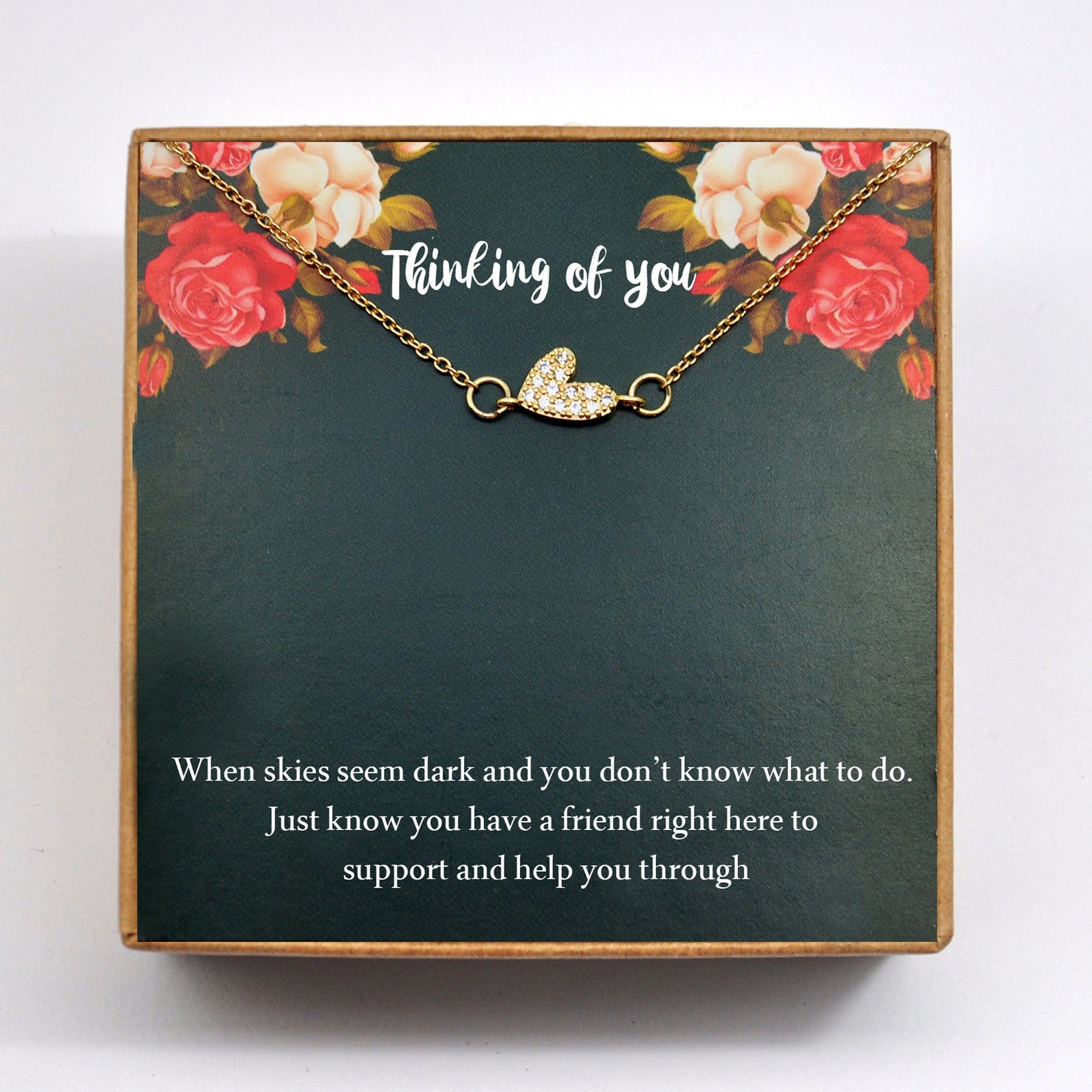 Thinking Of You Necklace Thinking Of You Gifts For Women Etsy