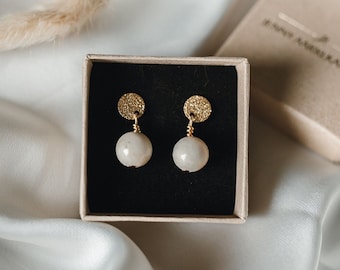 RIVER 10 mm gemstone drop earrings | Gemstone earrings | Boho bridal earrings | Natural gemstones | Dangle drops | Gift for her women