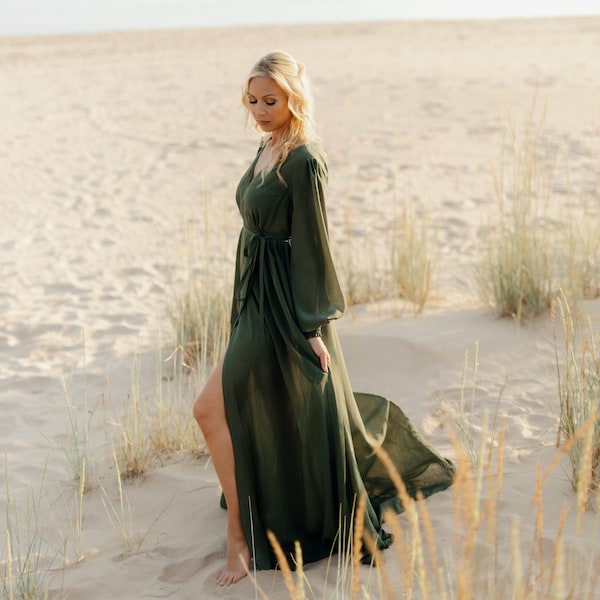 Green Dress Maternity Dress Etsy