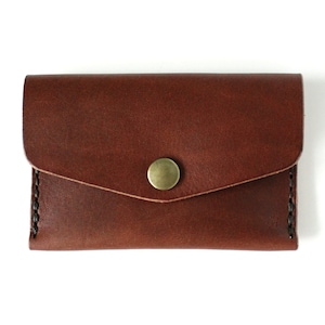 Basic Wallet in brown leather for cards and cash