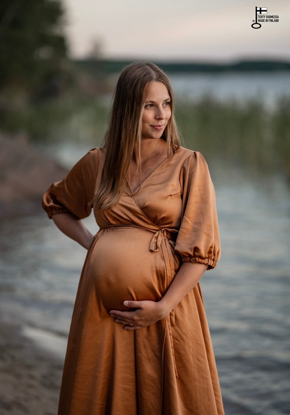 Shiny maternity dress cheap