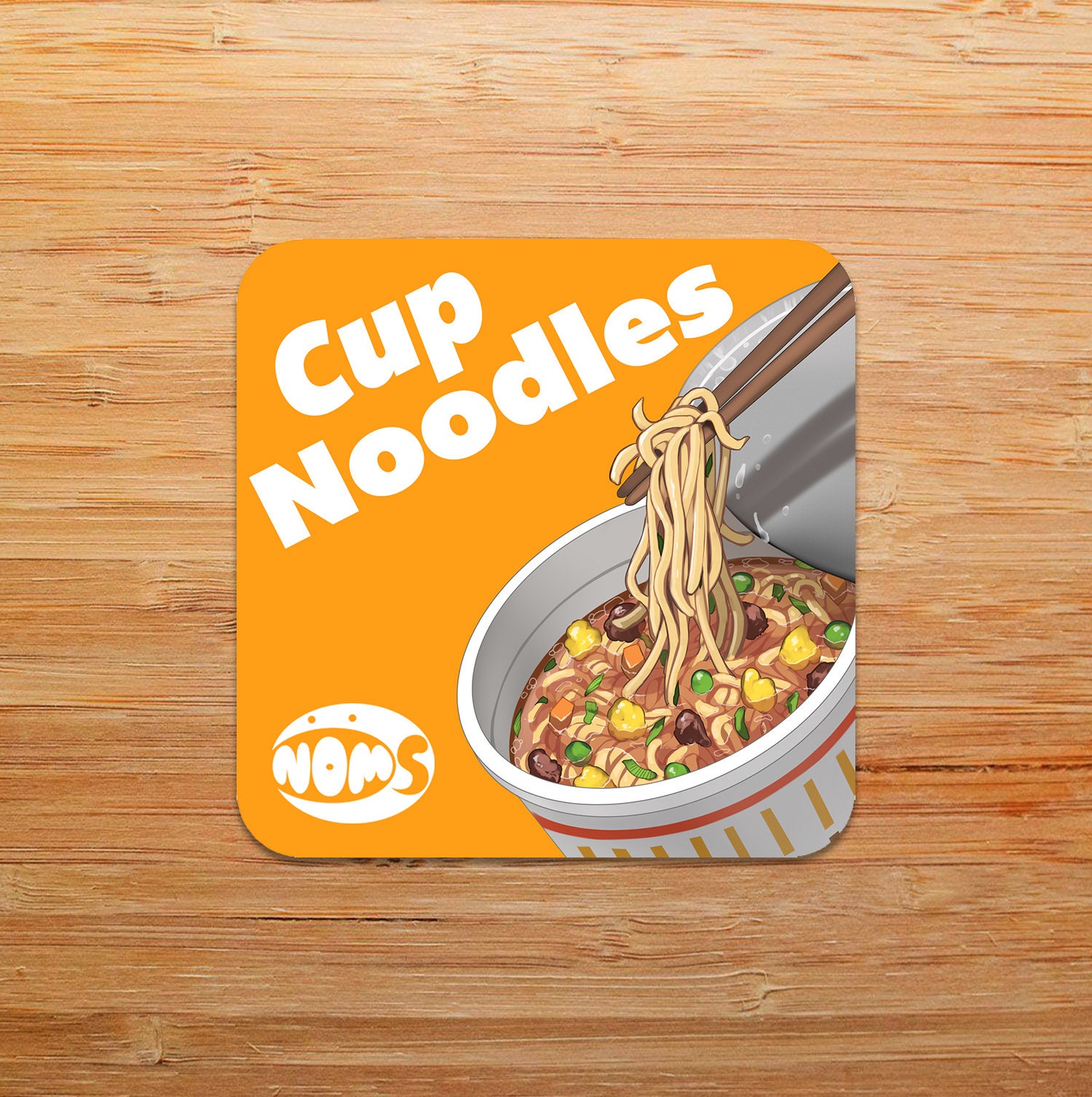 Cup Noodle Vinyl Food Sticker for Water Bottle Laptop Car Etsy