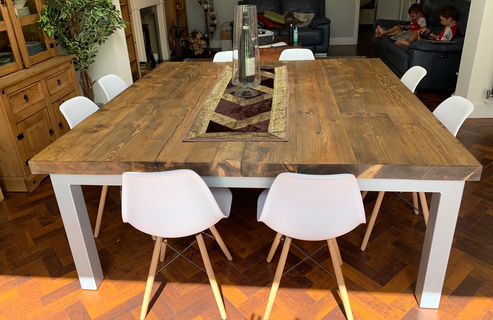 Square Dining Table - Heavy Duty Plank Style Table. - Etsy UK