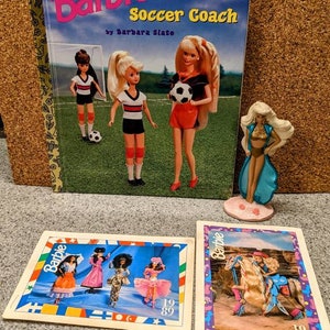 Vintage Barbie Gift Set Book Happy Meal Toy Cards Nineties