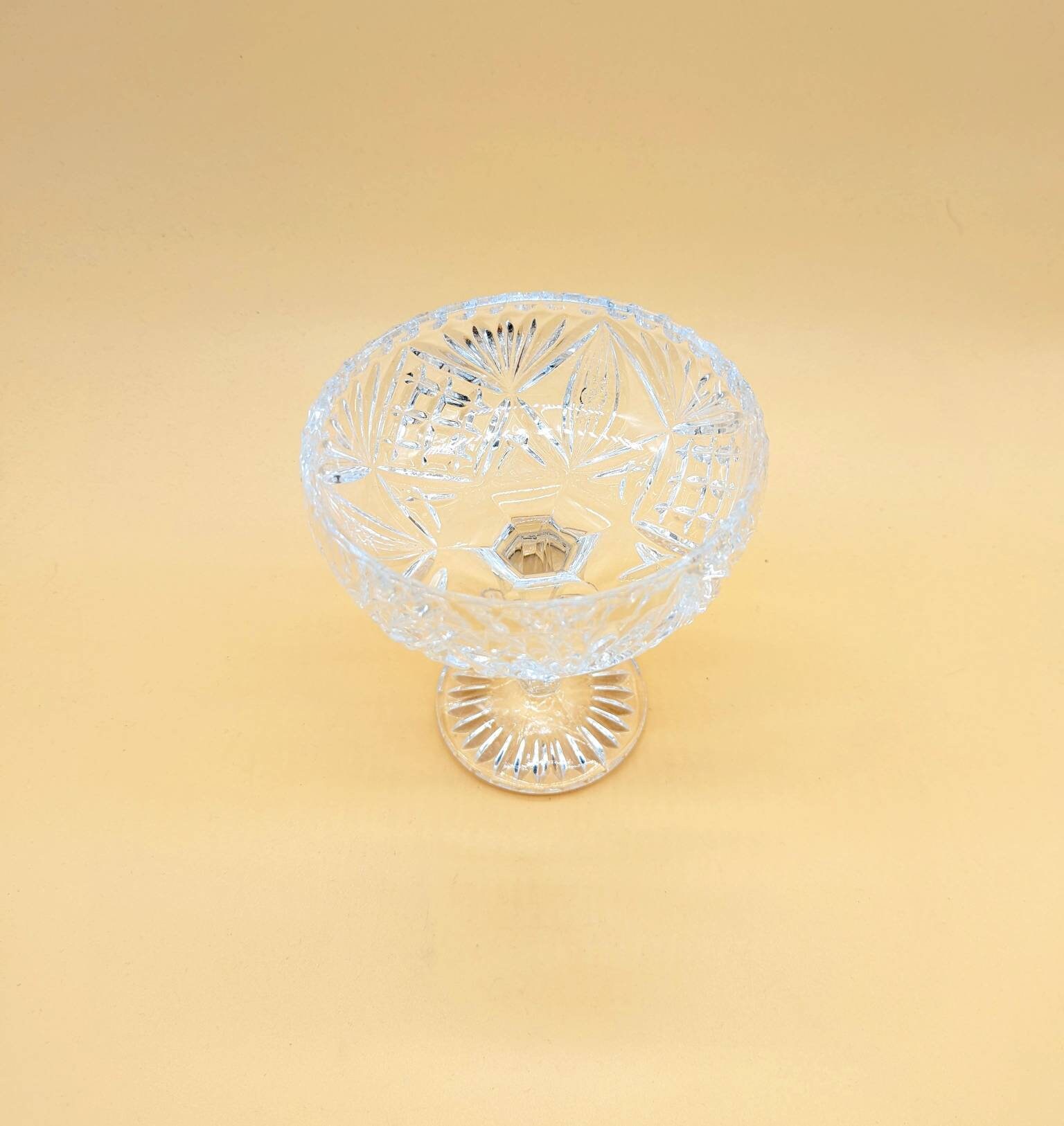 Vintage Crystal Candy Pedestal Dish Trinket Etsy