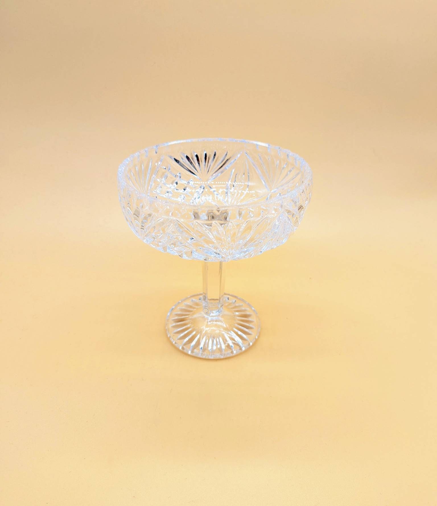 Vintage Crystal Candy Pedestal Dish Trinket Etsy