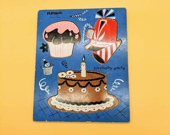 Vintage Birthday Party Puzzle Cake Playskool