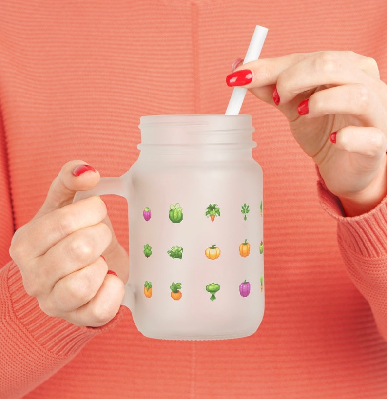 Stardew Valley Inspired Mason Jar Water Bottle, Coffee, Cozy, Gaming