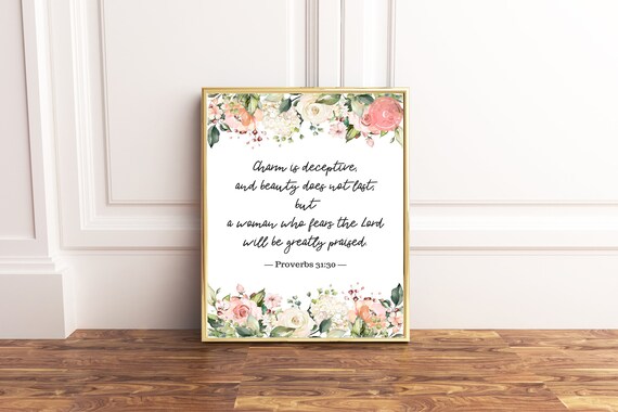 Scripture Home Decor Christian Verse Art Faith Quote Print Etsy