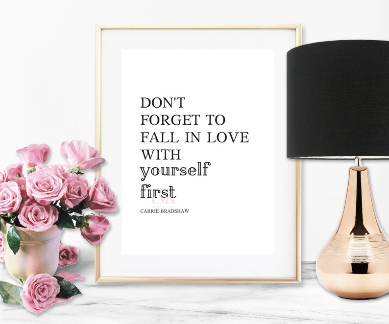 Carrie Bradshaw Quote Sex and the City Feminine Wall Art Etsy