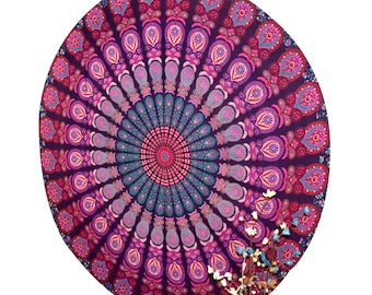 Mandala Designer Tischdecke Runde Tischdecken 182cm Hand Siebdruck Strand Meditation Rund Yoga Matte Roundie Picknick Mandala Tapisserie