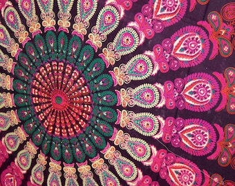 Indische Tischdecke Mandala Wandbehang Runder Strandüberwurf Handtuch Mandala Picknickwurf Tischdecke Boho Hippie Boho Yogamatte Mandala Überwurf