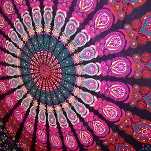Tapiz de mandala indio bohemio para colgar en la pared, tapices bohemios, tapices hippies, decoración de dormitorio con mandala, funda de cama tradicional.