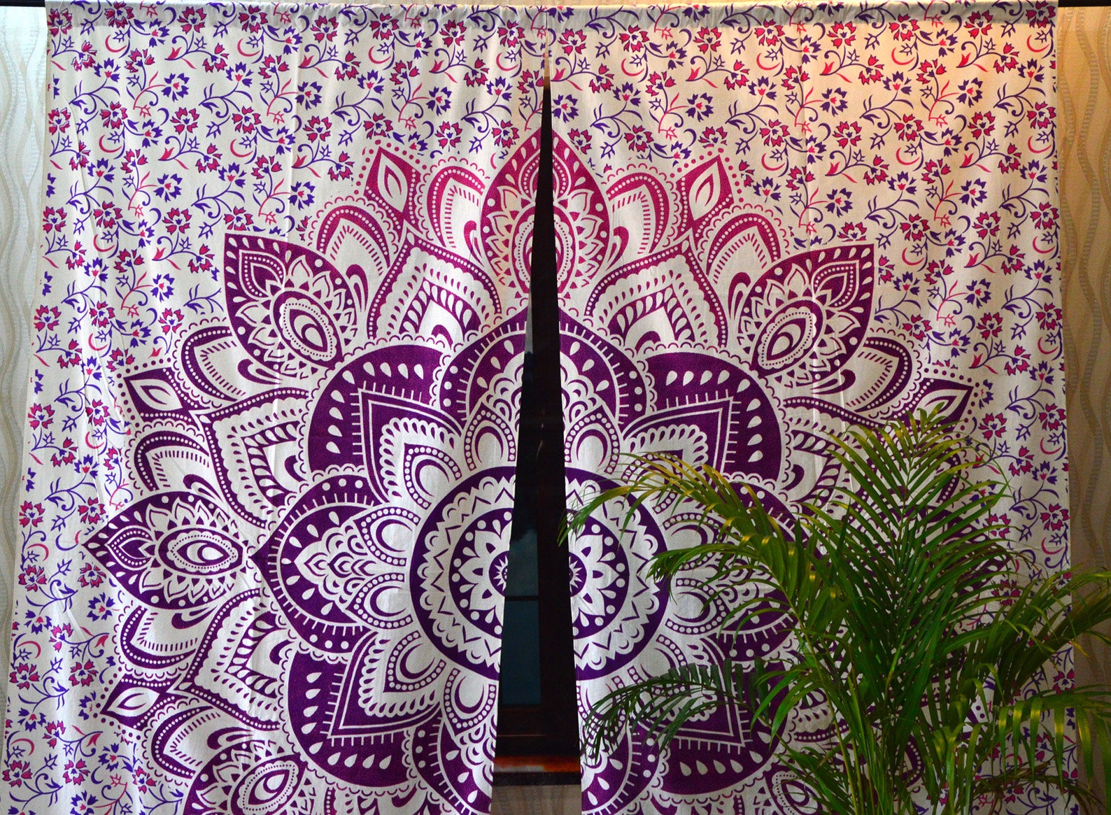 Flower Mandala Curtains Wall Mandala Curtain Tapestry Window | Etsy