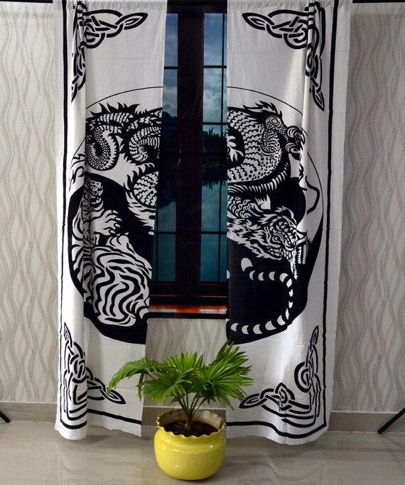 Indian Curtains Hippie Mandala Tapestries Window Covers Drapes Etsy