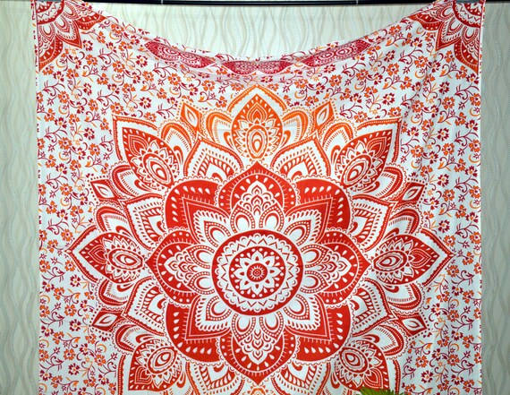 Hippie Mandala Flower Tapestry Decorative Wall Hanging Tapestry Room Bedspread