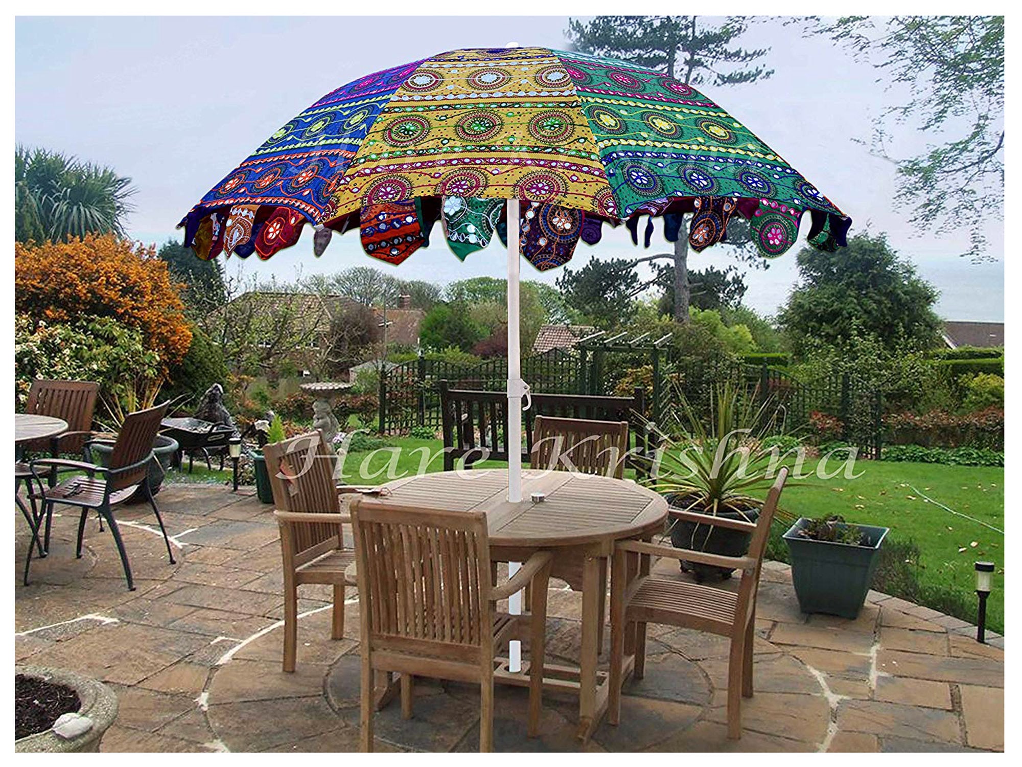 9 foot discount patio umbrella Outdoor 9' Market FIM C-Series 9.5 Foot Built tough with 8 Overall Color_Beige Size:70
