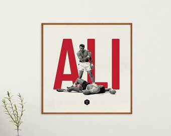 Póster de Muhammad Ali, Impresión de Muhammad Ali, Muhammad Ali y Sonny Liston, Los más grandes, Arte de Muhammad Ali, Joe Frazier, Leyenda del boxeo