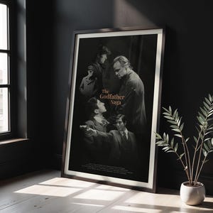 The Godfather Inspired Poster – Classic Mafia Movie Poster, Vintage Cinema Artwork for Home Theater & Living Room Decor, Godfather Wall Art