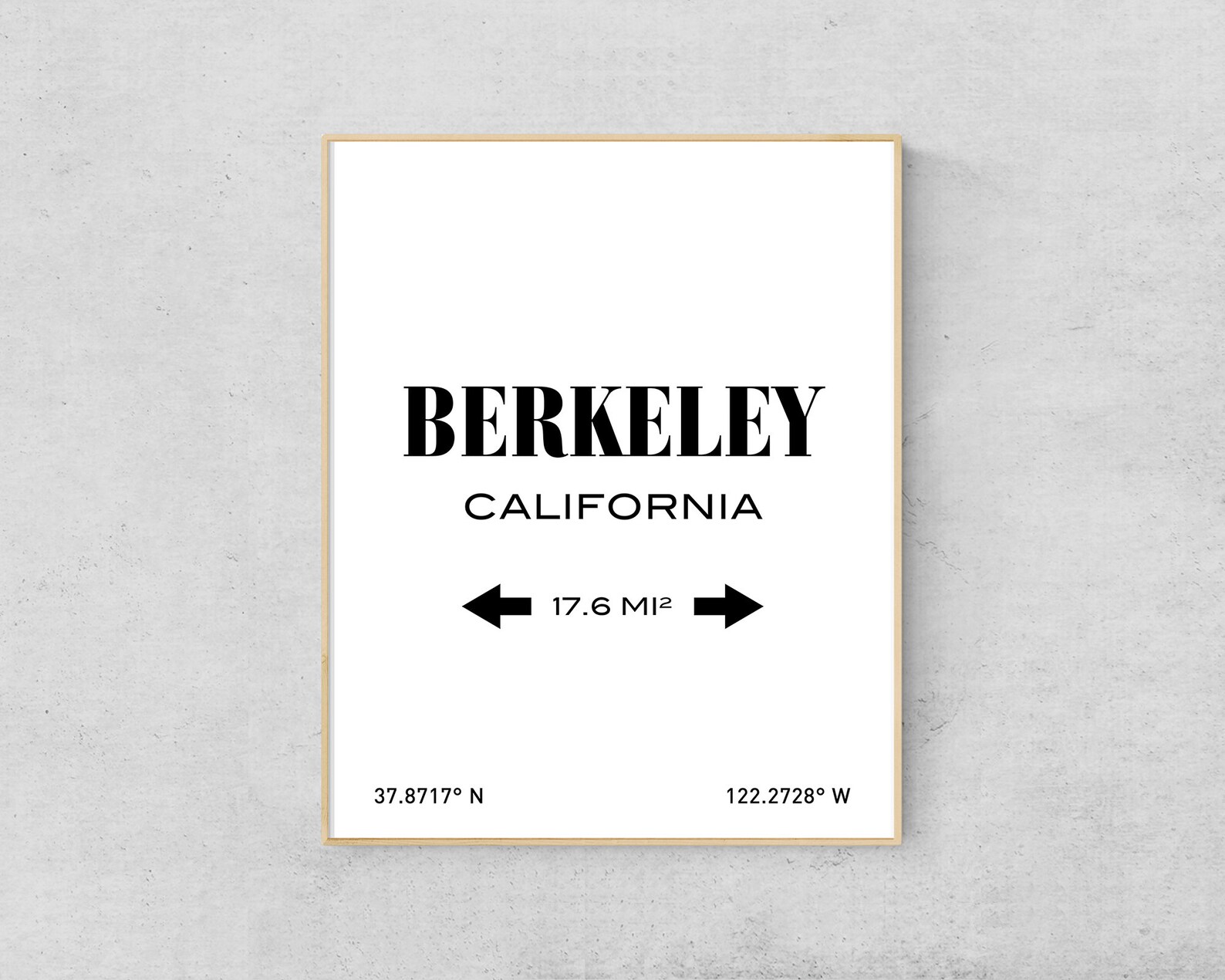 Berkeley Print Minimalist Poster Berkeley California Etsy