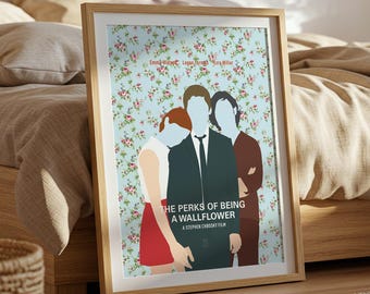The Perks of Being a Wallflower Poster - Minimalist Movie Poster, Mid Century Modern Wall Art, Emma Watson Poster, Logan Lerman Poster