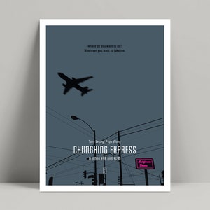 Chungking Express - Minimalist Poster, Minimalist Print, Wong Kar Wai, Takeshi Kaneshiro, Tony Leung, Faye Wong, In the Mood for Love