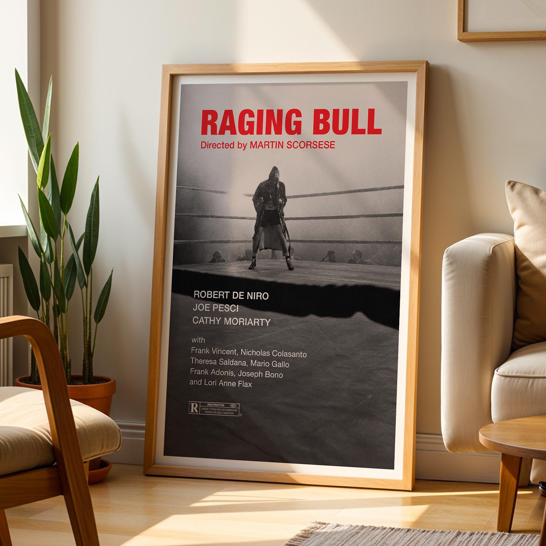 Póster de Toro Salvaje - Impresión minimalista de Scorsese, arte mural  moderno de mediados de siglo, póster de la película Robert De Niro, arte  cinematográfico clásico de boxeo - Etsy México, image size:1800x1800