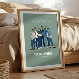 The Outsiders Poster - Minimalist Movie Poster, Mid Century Modern Wall Art, Francis Ford Coppola Film, 80s Teen Drama, Matt Dillon