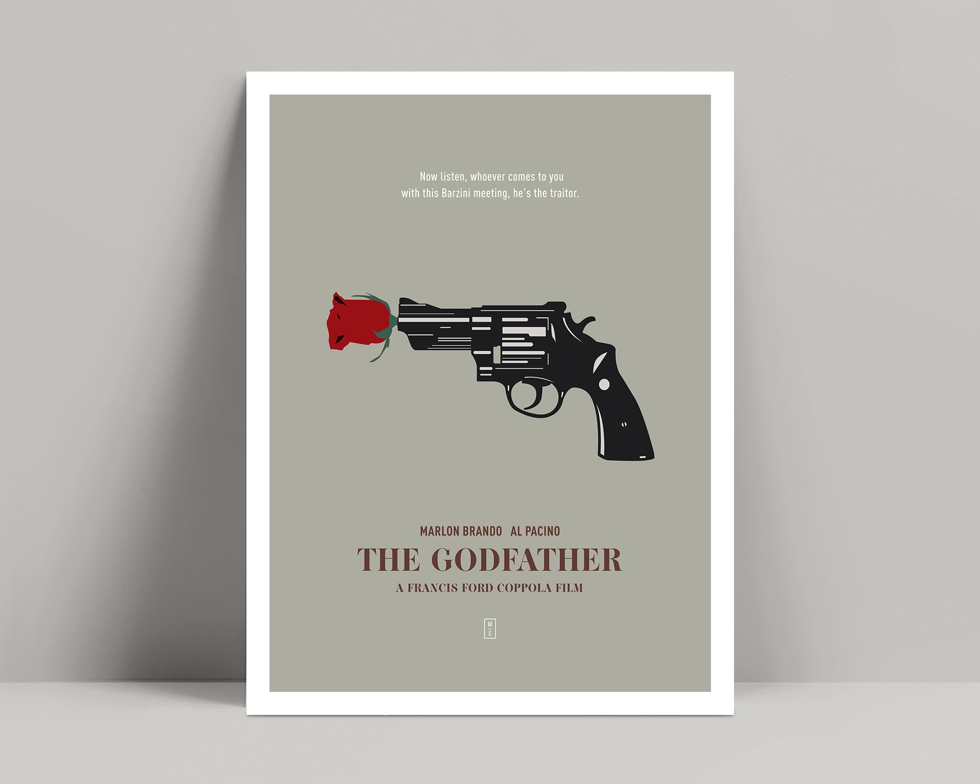 The Godfather Minimalist Poster the Godfather Print - Etsy
