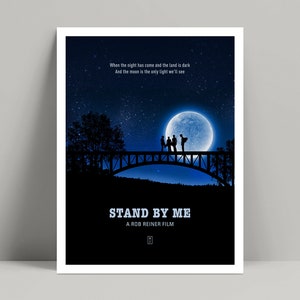 Stand by Me - Minimalist Poster, Stand by Me Print, Minimalist Print, Wil Wheaton, River Phoenix, Corey Feldman, Rob Reiner Movie