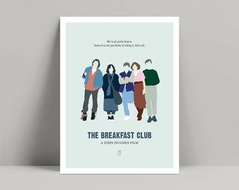 The Breakfast Club - Minimalist Poster, John Hughes Print, Minimalist Print, Emilio Estevez, Sixteen Candles, Ferris Bueller, Home Alone