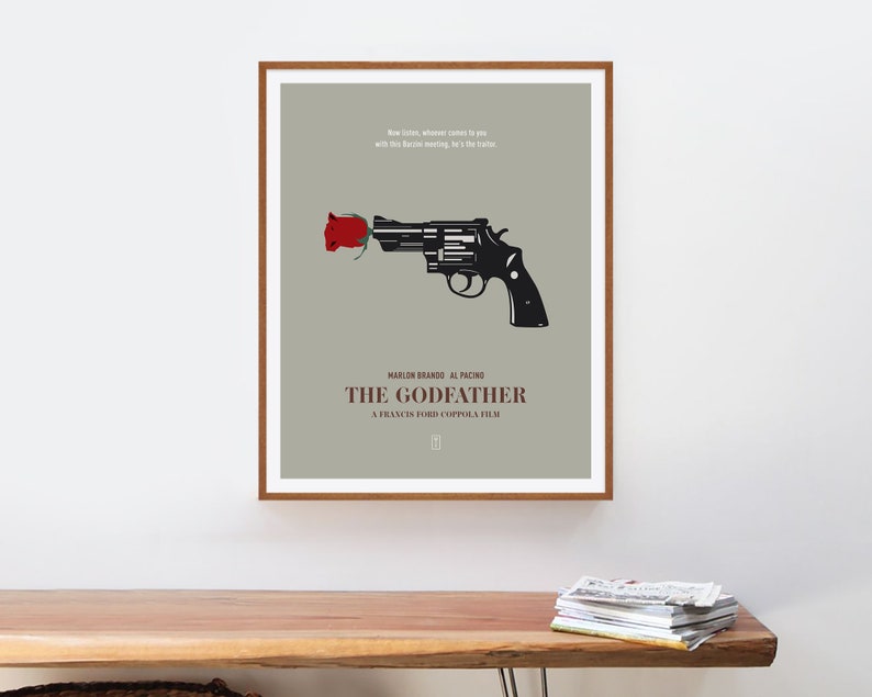 The Godfather Minimalist Poster the Godfather Print - Etsy