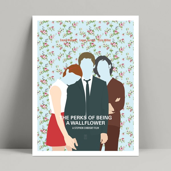 The Perks of Being a Wallflower - Minimalist Poster, Emma Watson Poster, Minimalist Print, Logan Lerman, Emma Watson, Ezra Miller