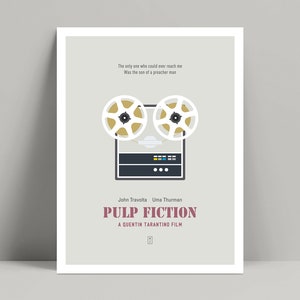 Pulp Fiction - Minimalist Poster, Pulp Fiction Poster, Minimalist Print, Pulp Fiction Print, John Travolta, Uma Thurman, Samuel L Jackson