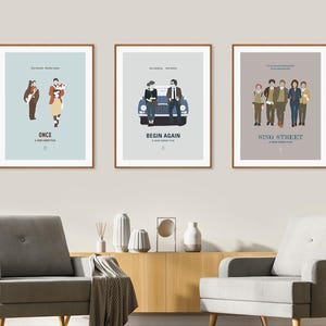 John Carney Posters - Minimalist Poster, Once Movie Poster, Begin Again Poster, Sing Street, John Carney Movie, Alternative Movie Poster