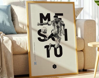 Lionel Messi Poster, Minimalist Poster, Messi Poster, Lionel Messi Print, Football, World Cup 2022, Diego Maradona, FIFA World Cup