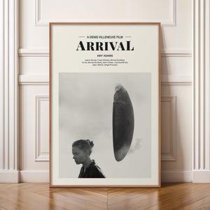 Arrival Movie Poster - Minimalist Sci Fi Print, Mid Century Modern Wall Art, Denis Villeneuve Film Poster, Amy Adams Science Fiction Art