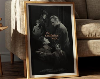 The Godfather Inspired Poster – Classic Mafia Movie Poster, Vintage Cinema Artwork for Home Theater & Living Room Decor, Godfather Wall Art